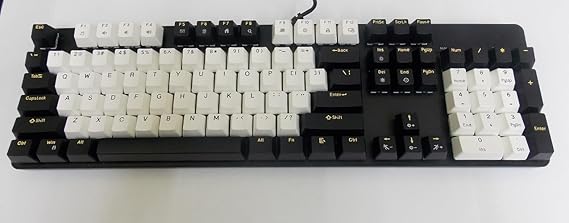 Gaming Keyboard - RGB Wired Meachanical Keyboard 104 Keys Black & White