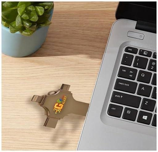 USB 3.0 Photo Stick iPhone, Samsung Phones Flash Drive, 4 in 1 Galaxy MH Plus(128 GB)