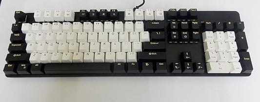 Gaming Keyboard - RGB Wired Meachanical Keyboard 104 Keys Black & White