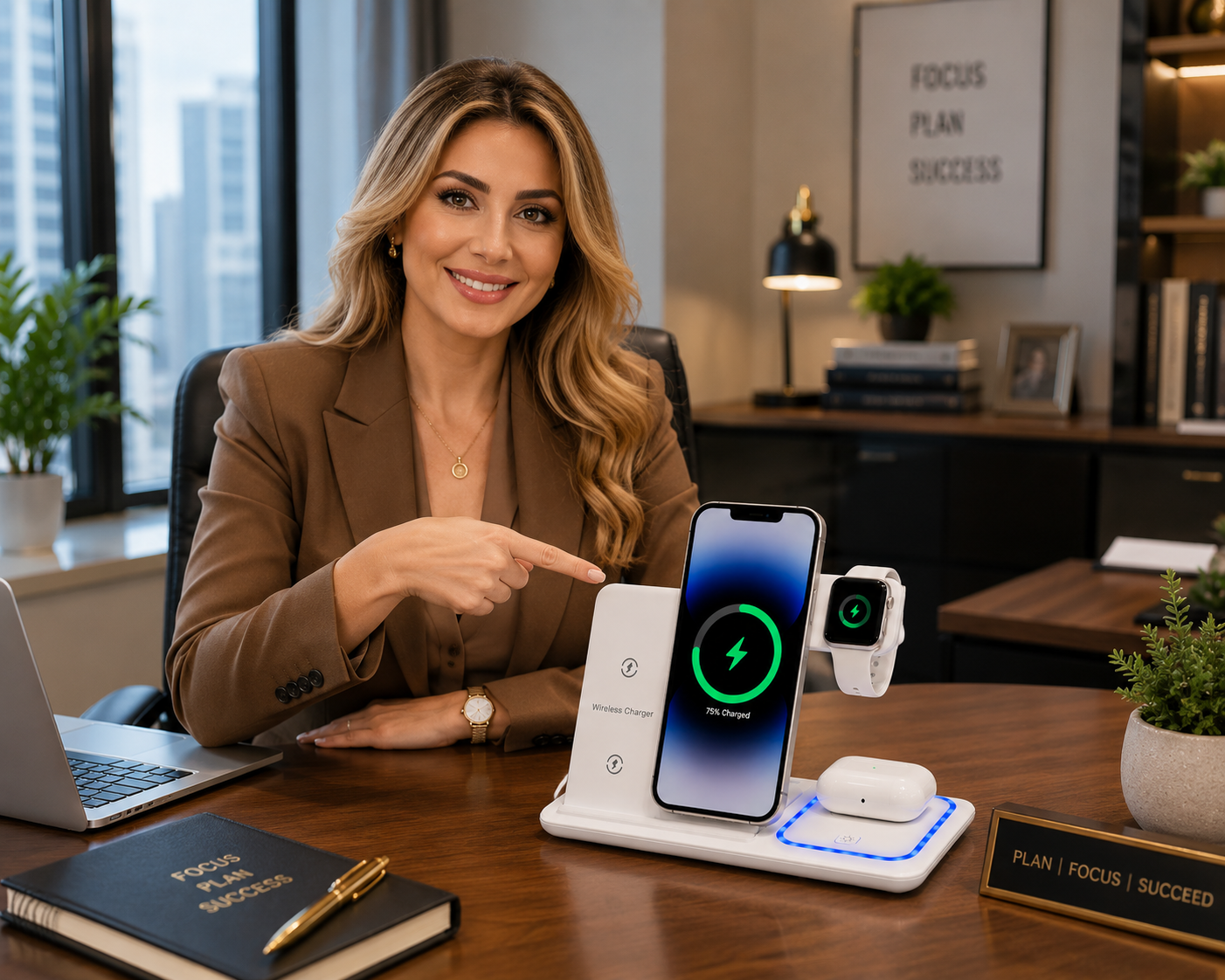 3 in 1 Wireless charger {Foldable)