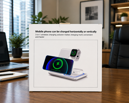 3 in 1 Wireless charger {Foldable)