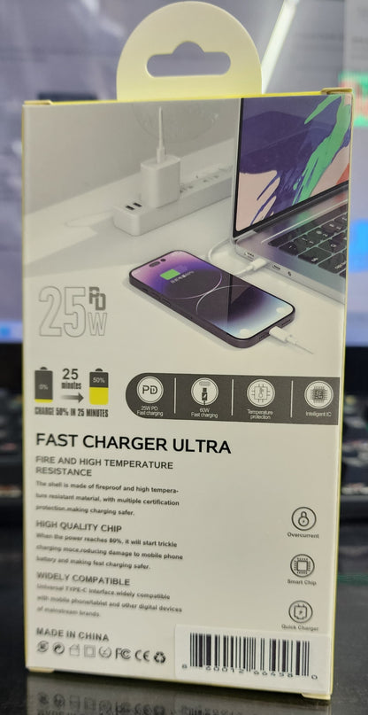Fast Charger Ultra 25W USB - C Power Adapter Galaxy MH Plus
